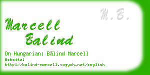 marcell balind business card