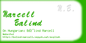 marcell balind business card